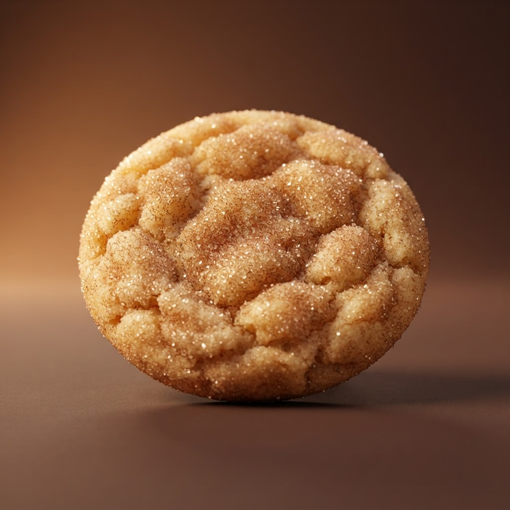 Snickerdoodle pillowy cinnamon-sugar kookie with sparkling sugar crystals